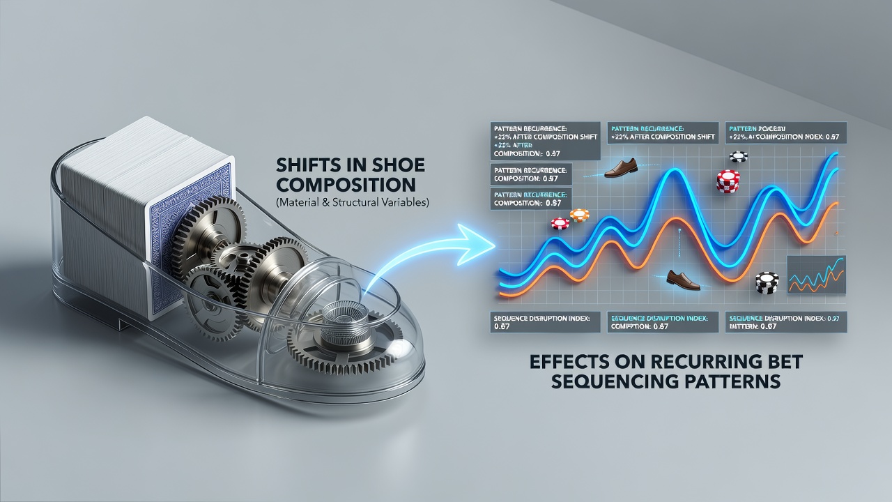 Graph illustrating recurring bet sequences correlated with shoe card depletion stages